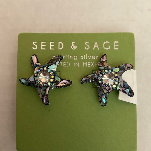Seed and Sage Jewelry - Multicolor Starfish earrings